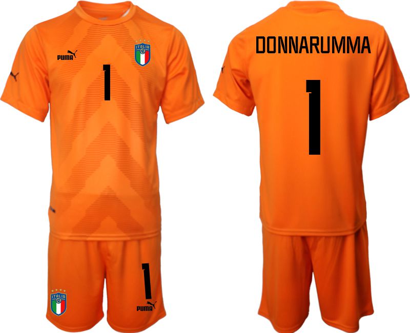 Men 2022 World Cup National Team Italy orange goalkeeper 1 Soccer Jersey